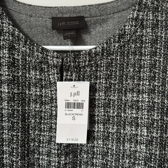 J. Jill| White Plaid sweater - Picture 4 of 6